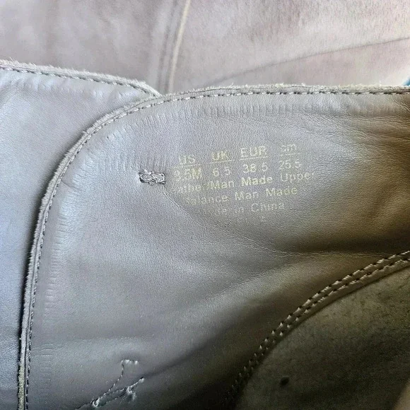 Franco Sarto Suede Wedge Ankle Boots - Taupe - Women's Size 8.5M - Picture 7 of 8